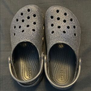 CROCS Kids Glitter Sandals - Black